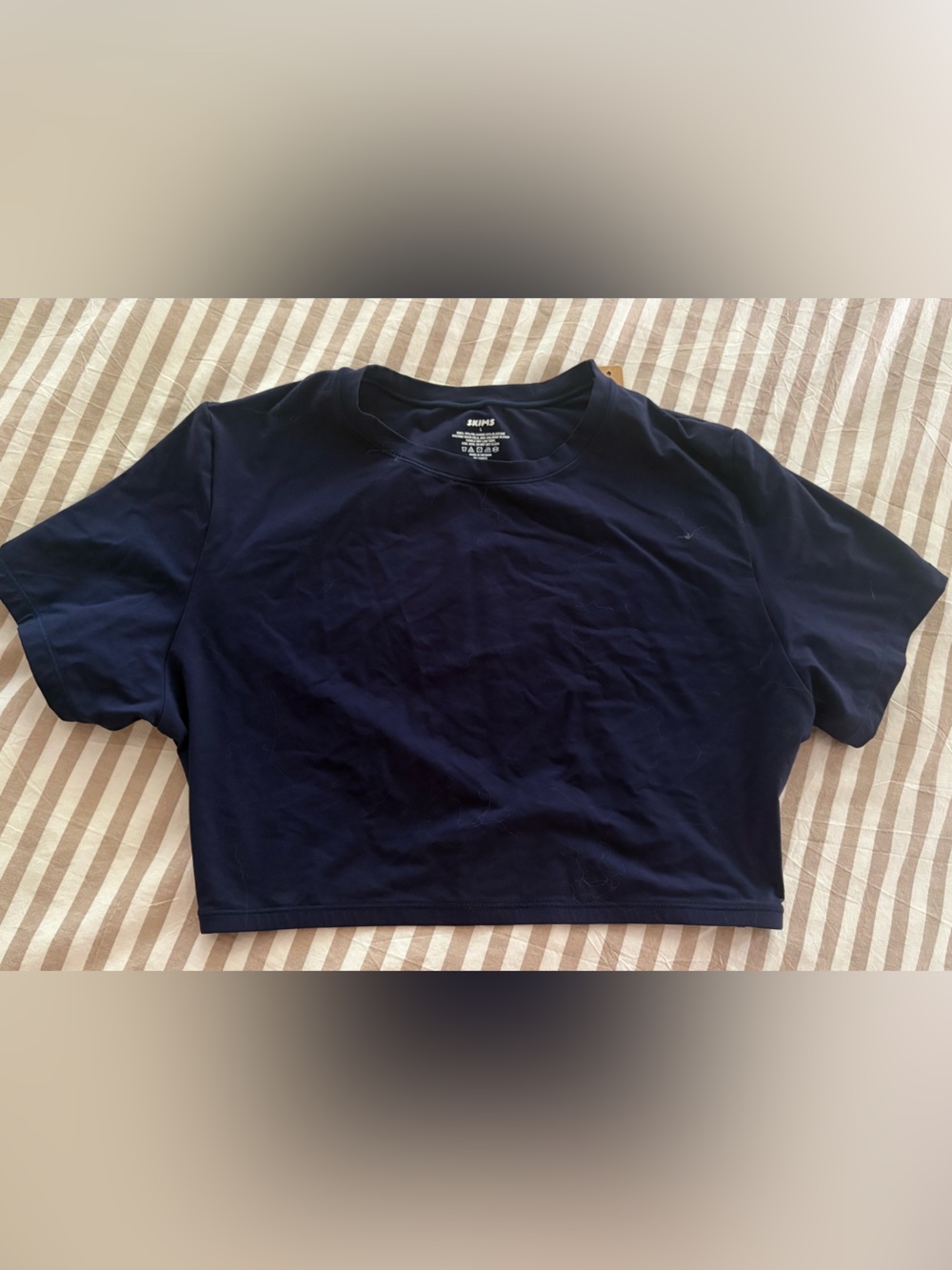 NWT Skims Navy Cropped Tee